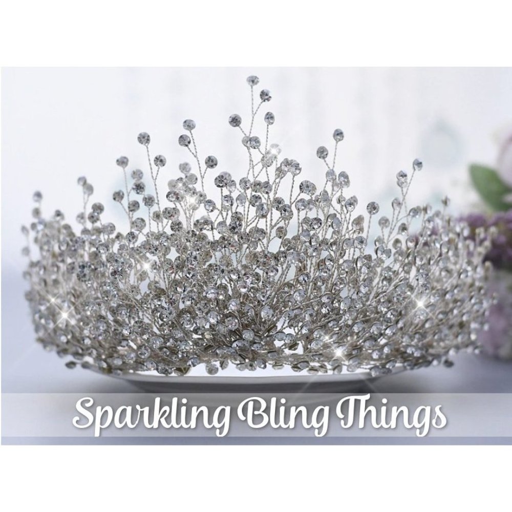NEW Sparkling Bling Crystal Rhinestone Wedding Tiara Bride Bridesmaid Pr… - Picture 5 of 7
